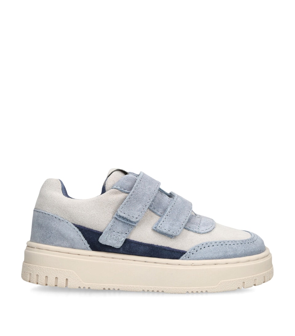 Giorgio Armani Suede Velcro City Sneakers Blue Other