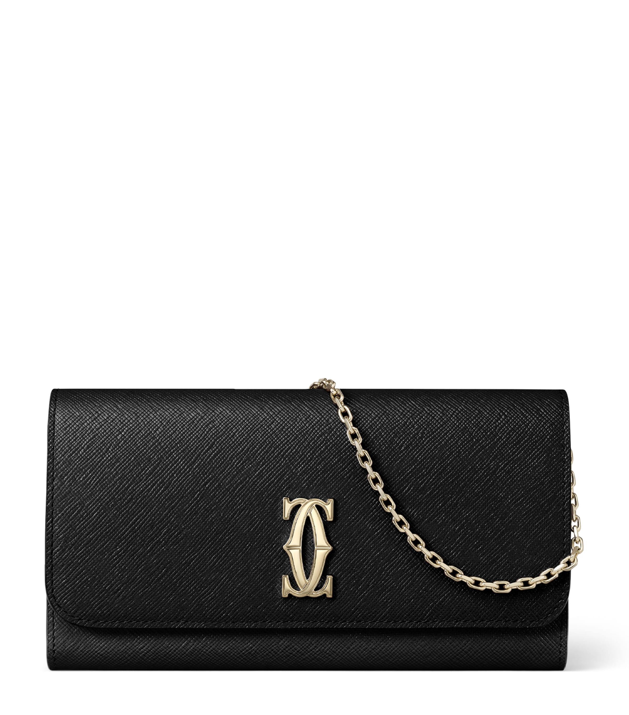 Cartier Leather C de Cartier Chain Wallet Black