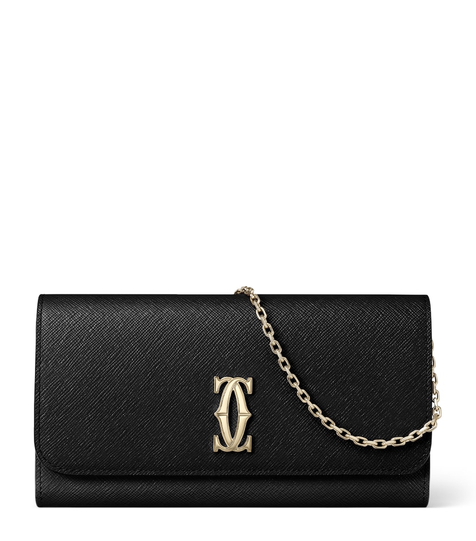 Cartier Leather C de Cartier Chain Wallet Black