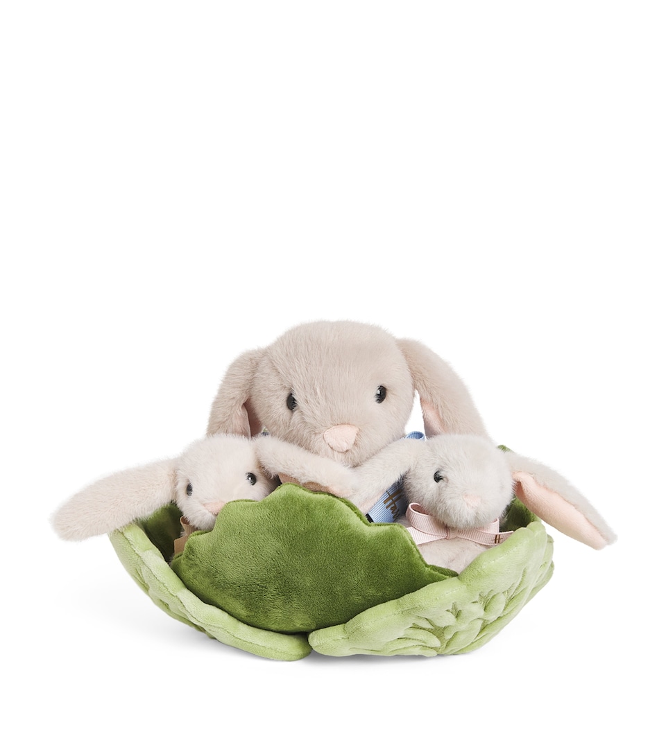 Plush Bunny Family in Cabbage (23cm)