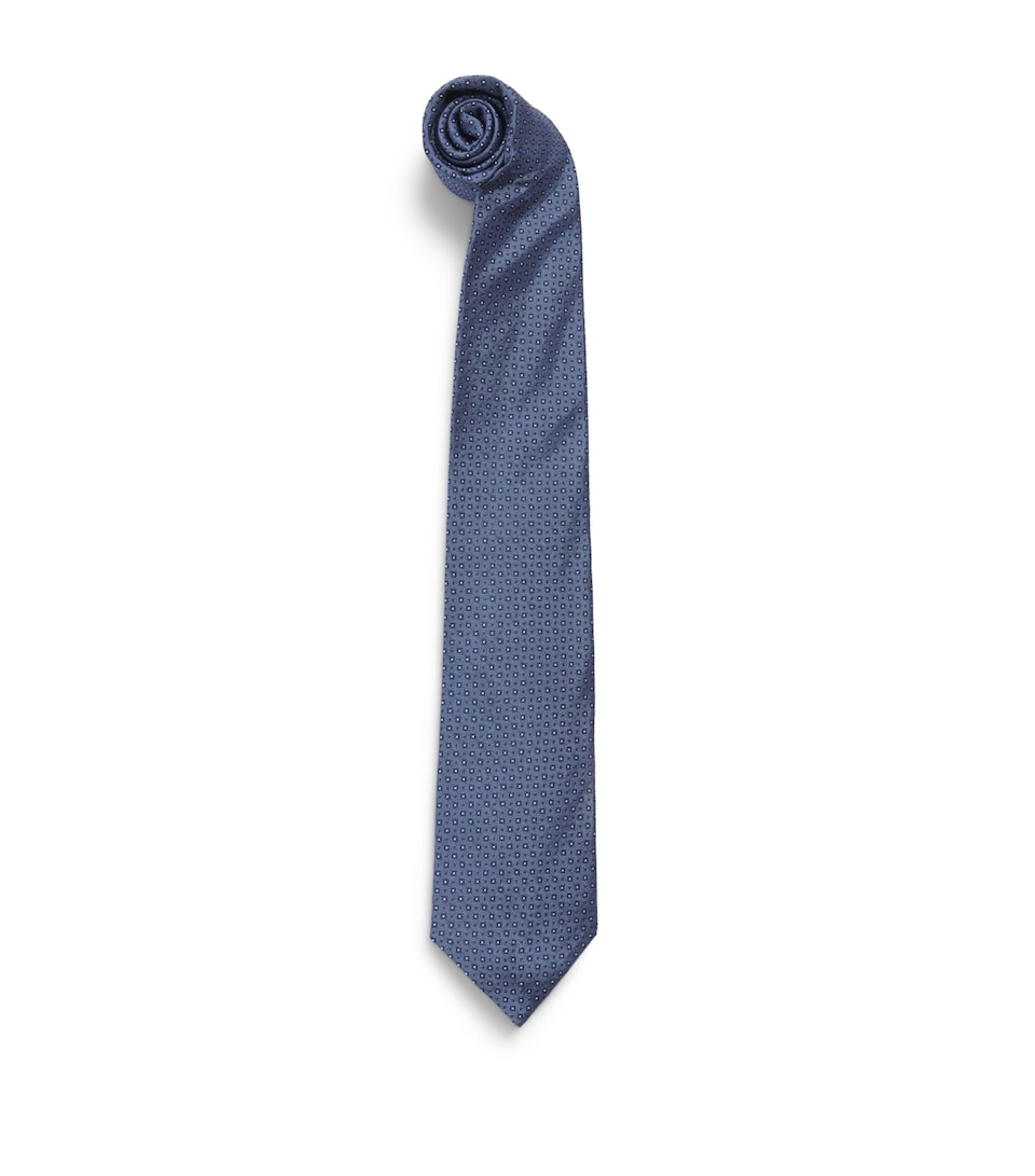 Corneliani Silk Jacquard Tie Sky Blue