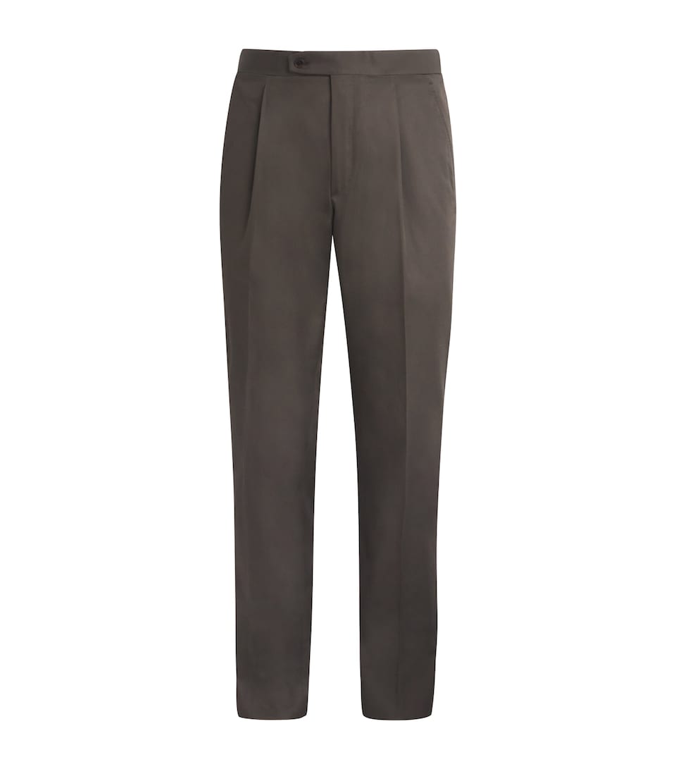 Cotton Pleated Trousers