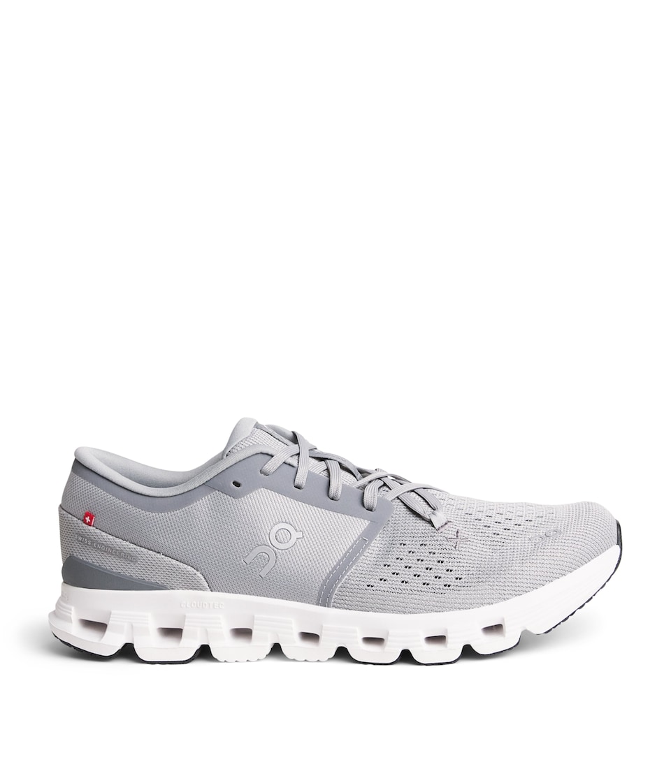 On Mens Cloud X 4 Trainers Alloy | Ivory