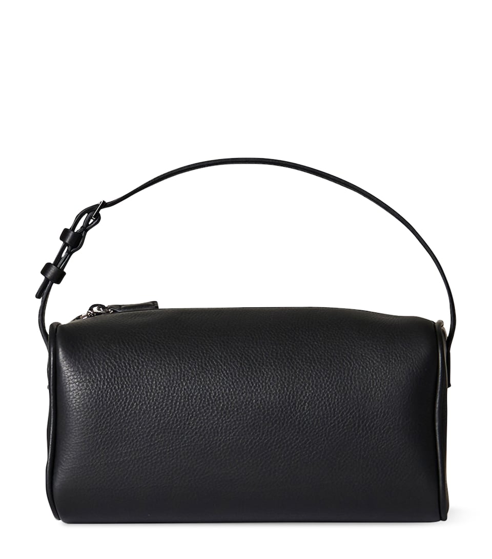 The Row 90s Leather Shoulder Bag Black Pld