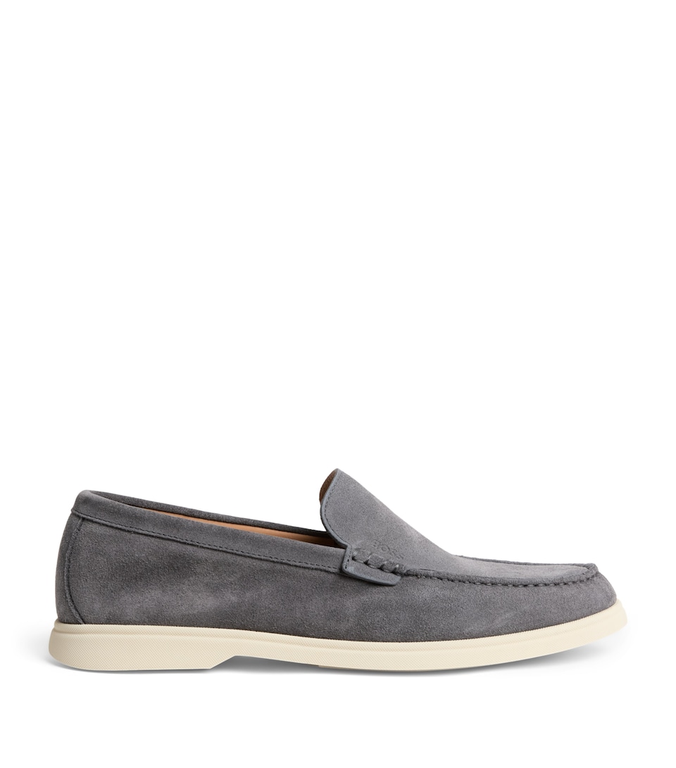 BOSS Suede Sienne Loafers Dark Grey