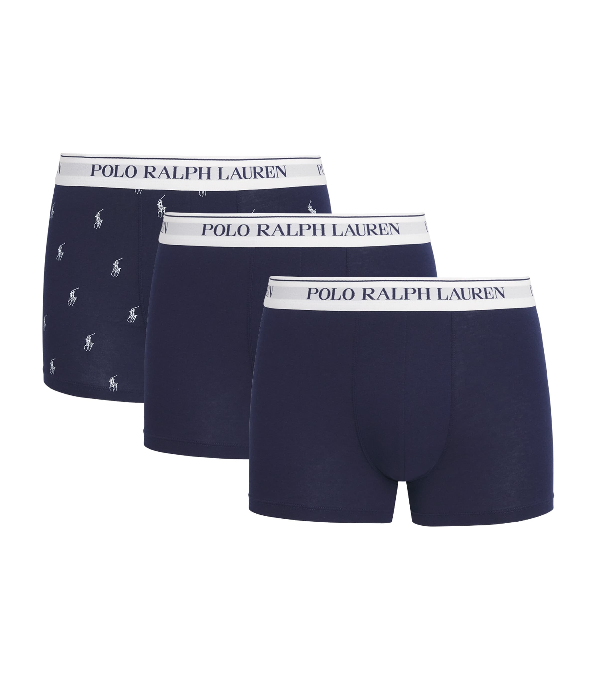 Polo Ralph Lauren Mens Stretch-Cotton Logo Boxers (Pack of 3) Navy/navy Aopp/navy