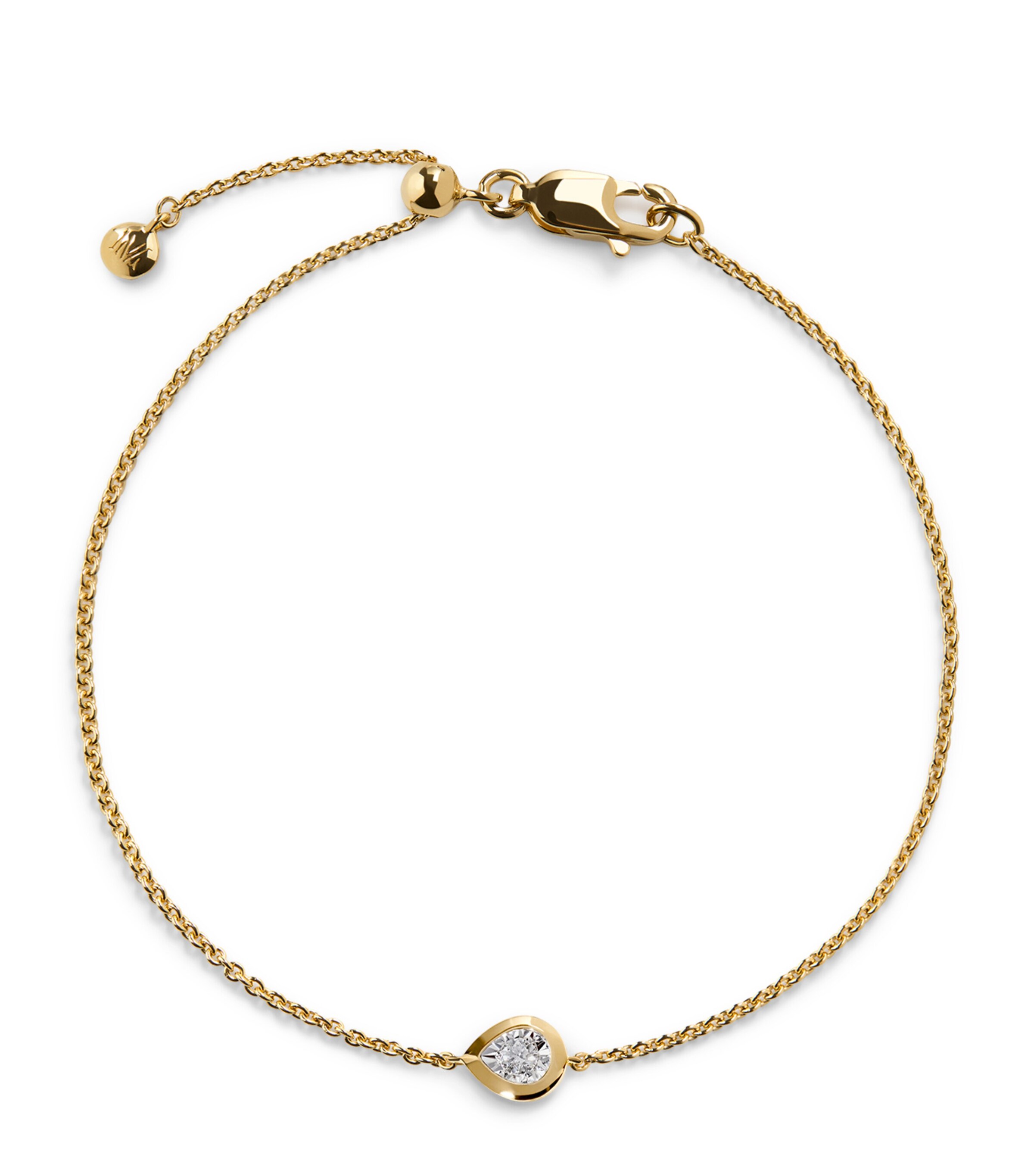 Gold Vermeil and Diamond Chain Bracelet
