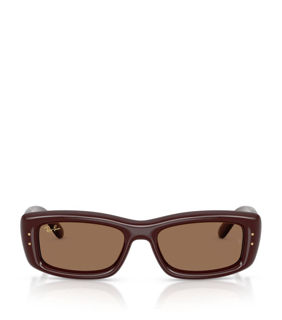 Ray-Ban Kiliane Puffer Rectangle Sunglasses Brown
