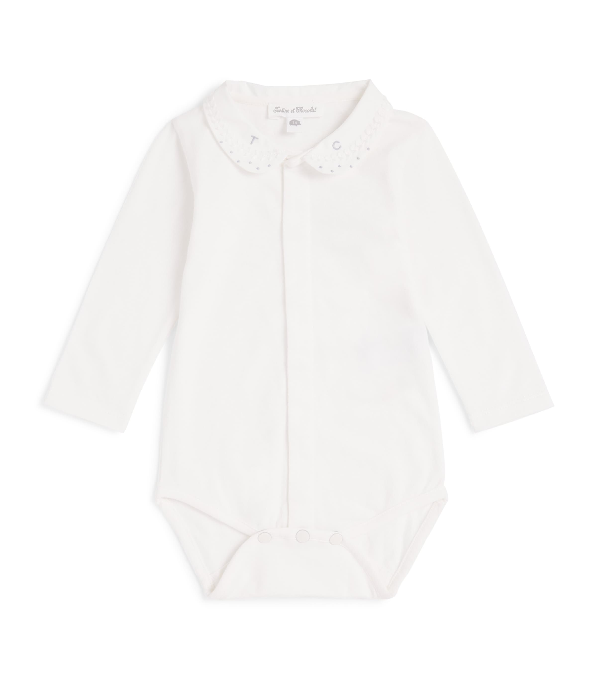 Tartine et Chocolat Stretch-Cotton Embroidered Bodysuit (Newborn-24 Months)