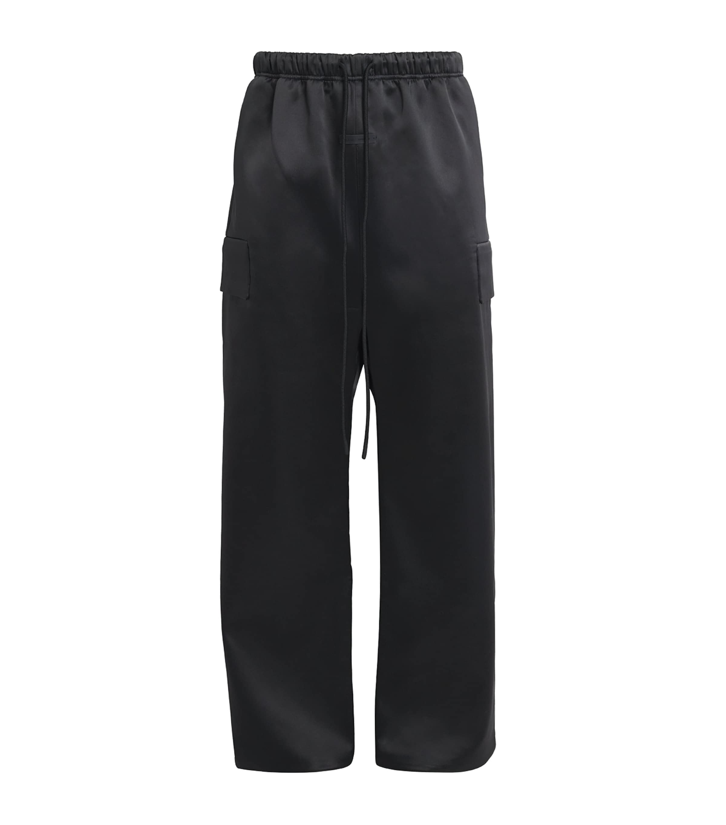 Bonded Satin Cargo Sweatpants