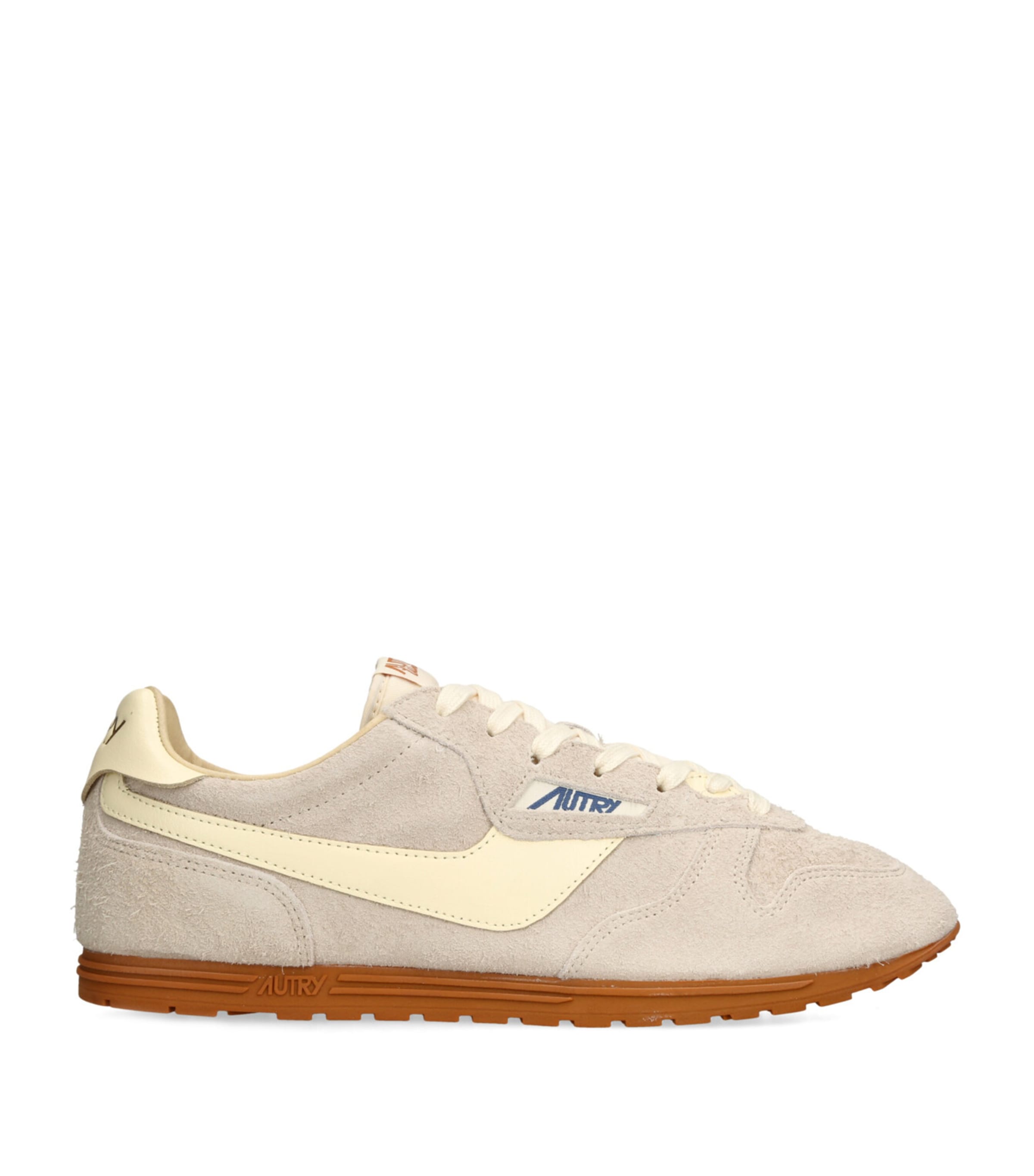 Autry Leather Windspin Low-Top Sneakers Beige Comb