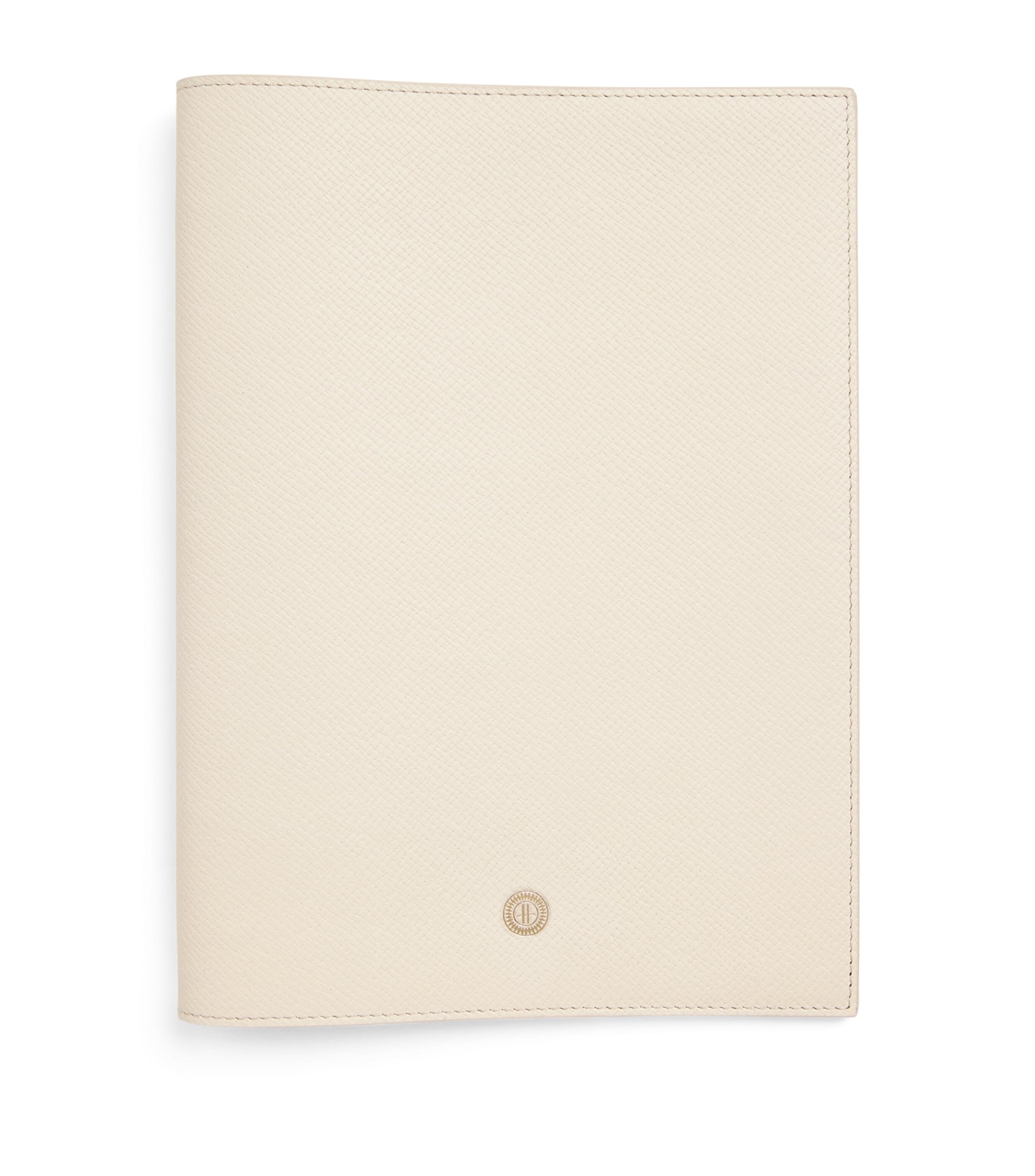 Harrods Leather Refillable Sleeve and Notepad Oyster