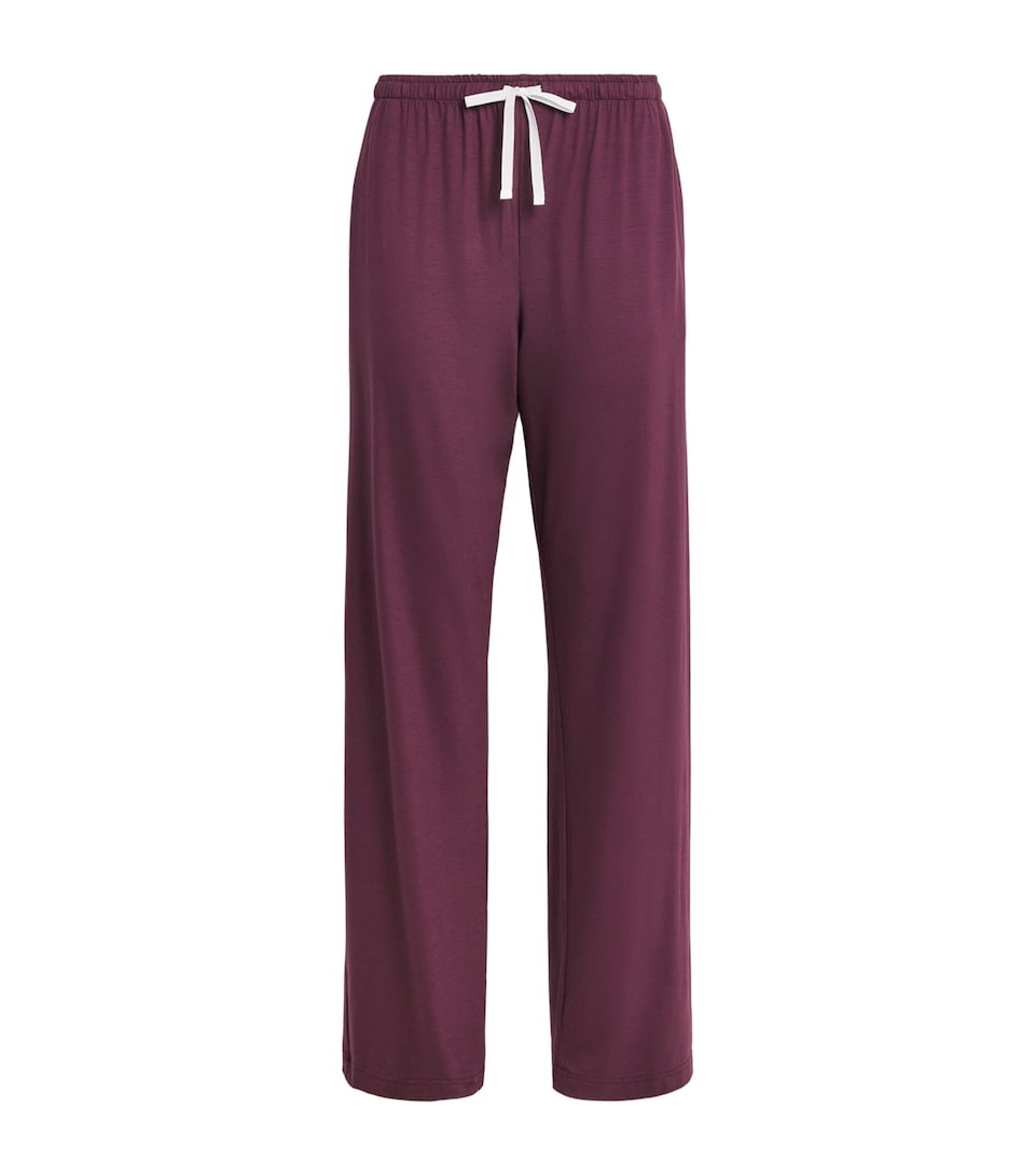 Derek Rose Womens Micro-Modal Drawstring Trousers Purple