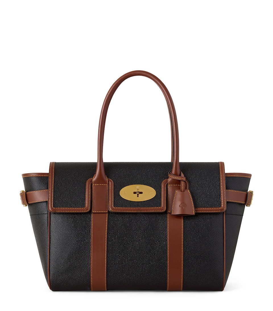 Mulberry Bayswater Shoulder Bag Black Cognac
