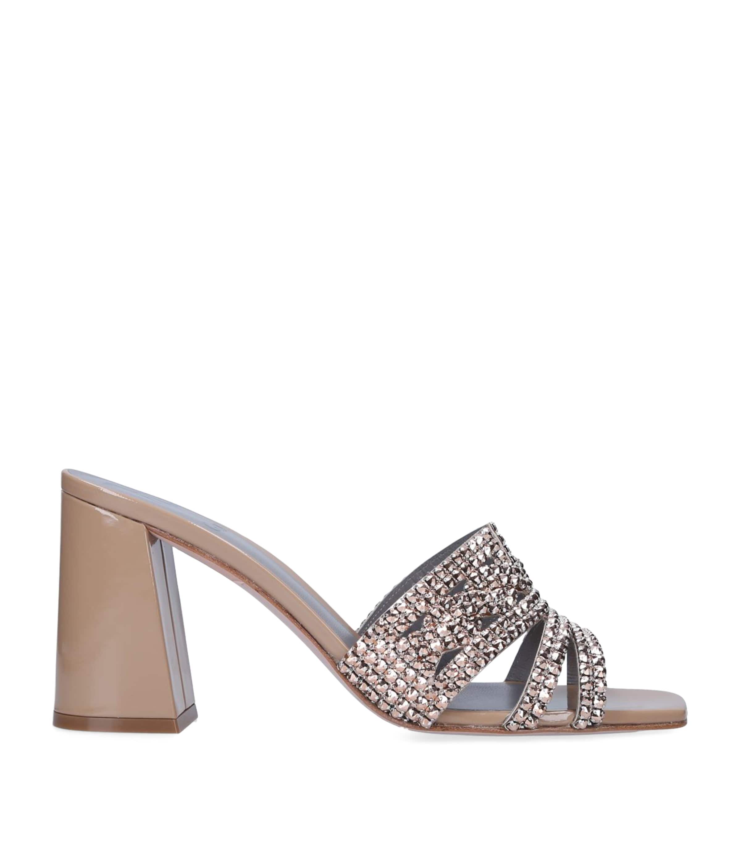 Gina Leather Arizona Mules 85 Gold