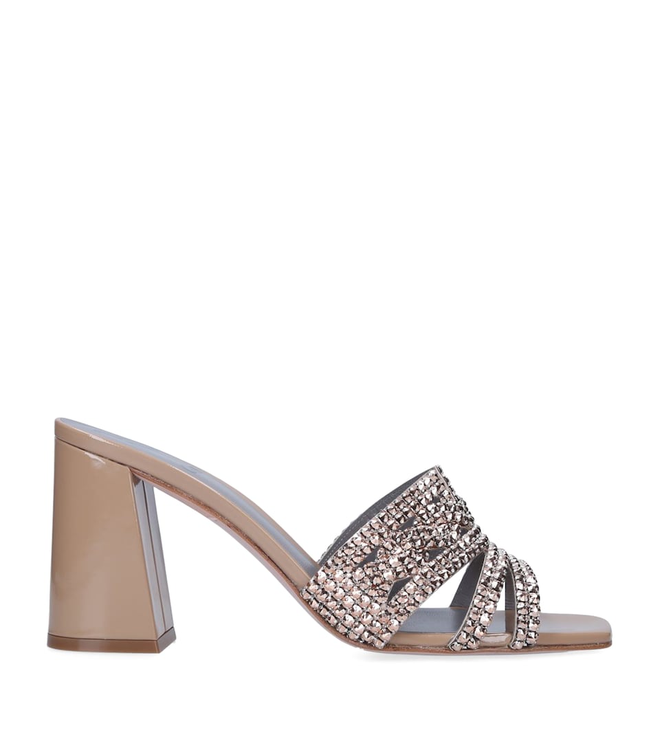 Gina Leather Arizona Mules 85 Gold