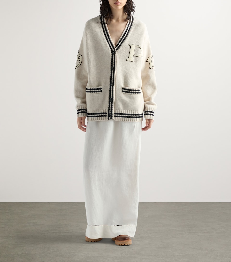 Wool-Cashmere Varsity Cardigan