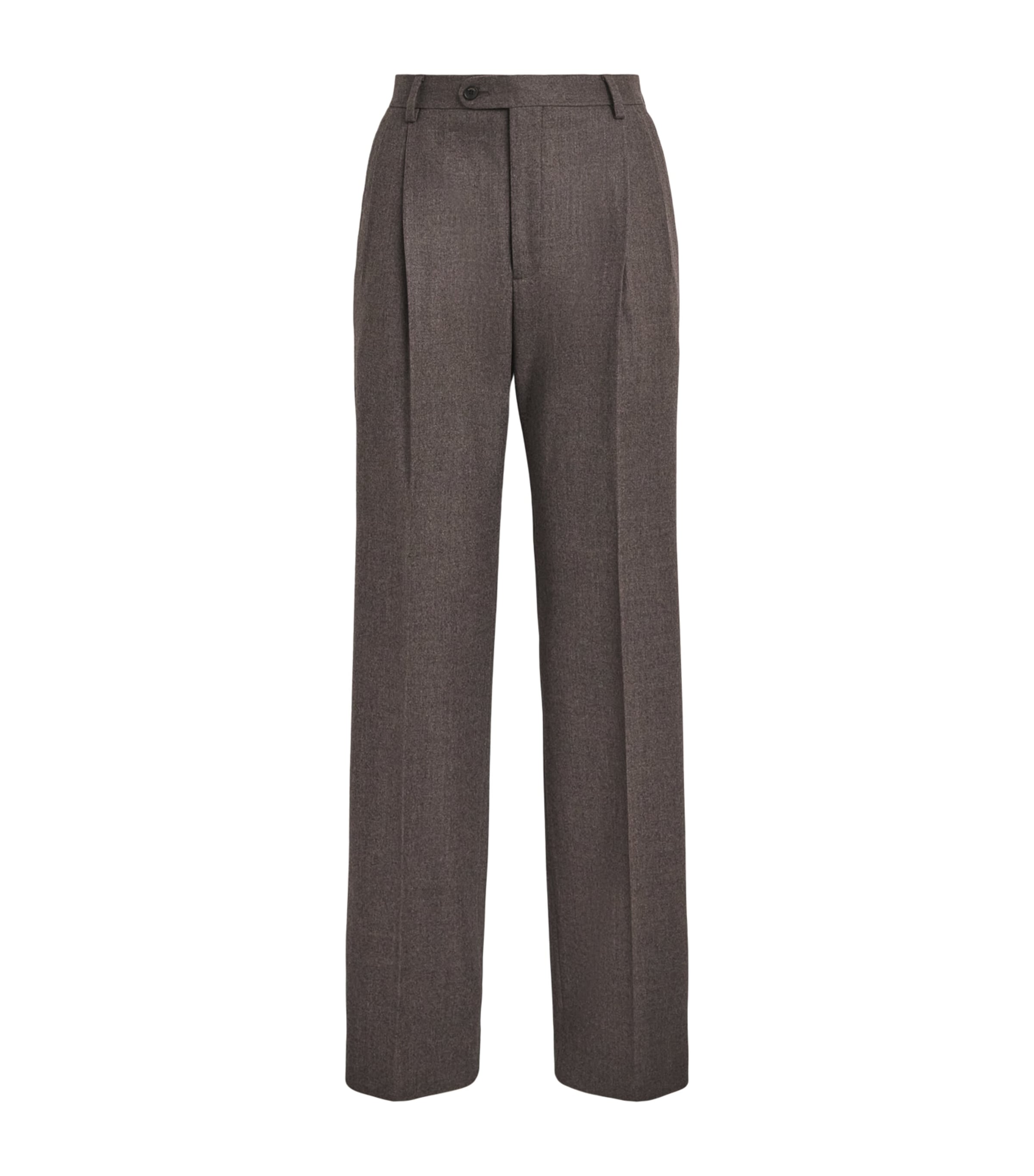 Sandro Paris Womens Wool Tailored Trousers Greige