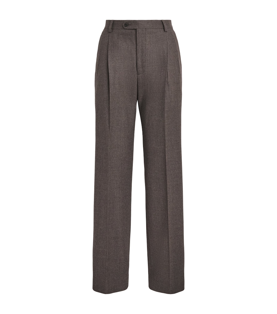 Sandro Paris Womens Wool Tailored Trousers Greige