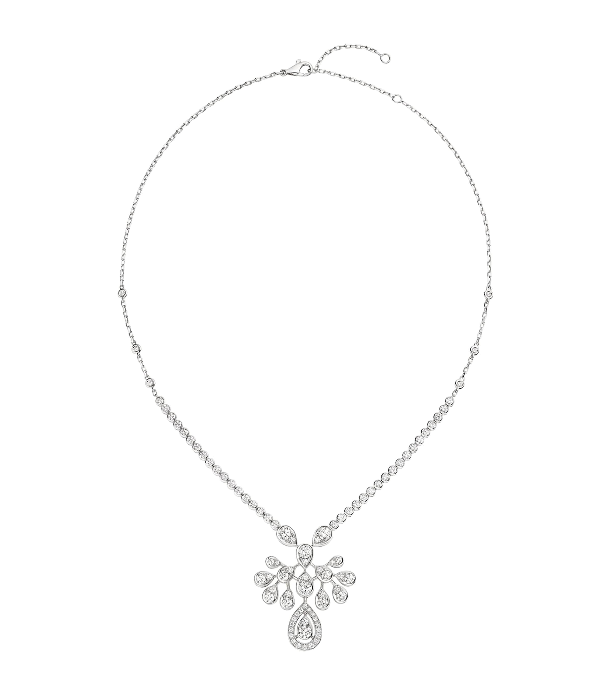 White Gold and Diamond Joséphine Aigrette Impériale Pendant Necklace