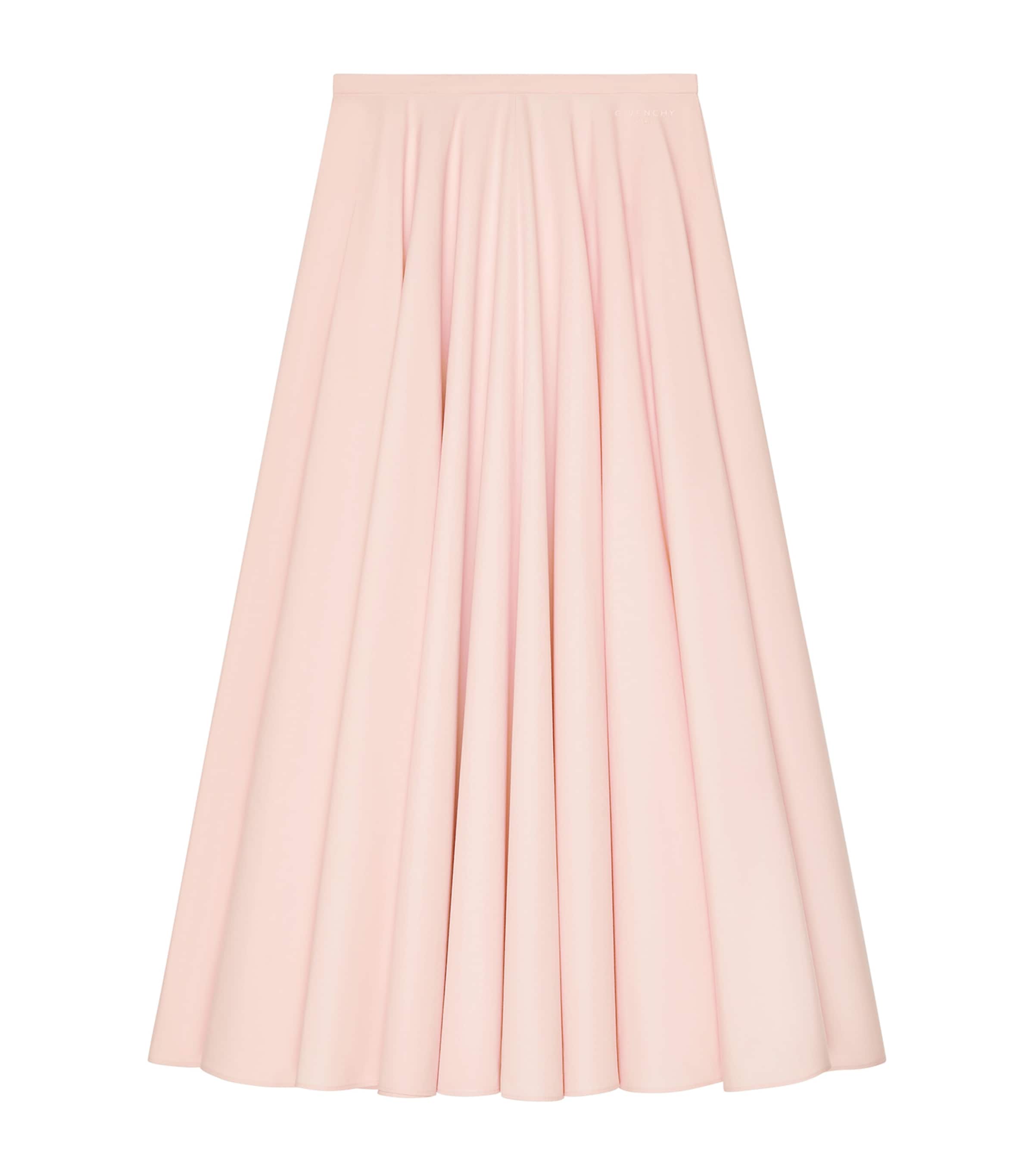 Givenchy Womens Cotton Poplin Midi Skirt Silk Pink