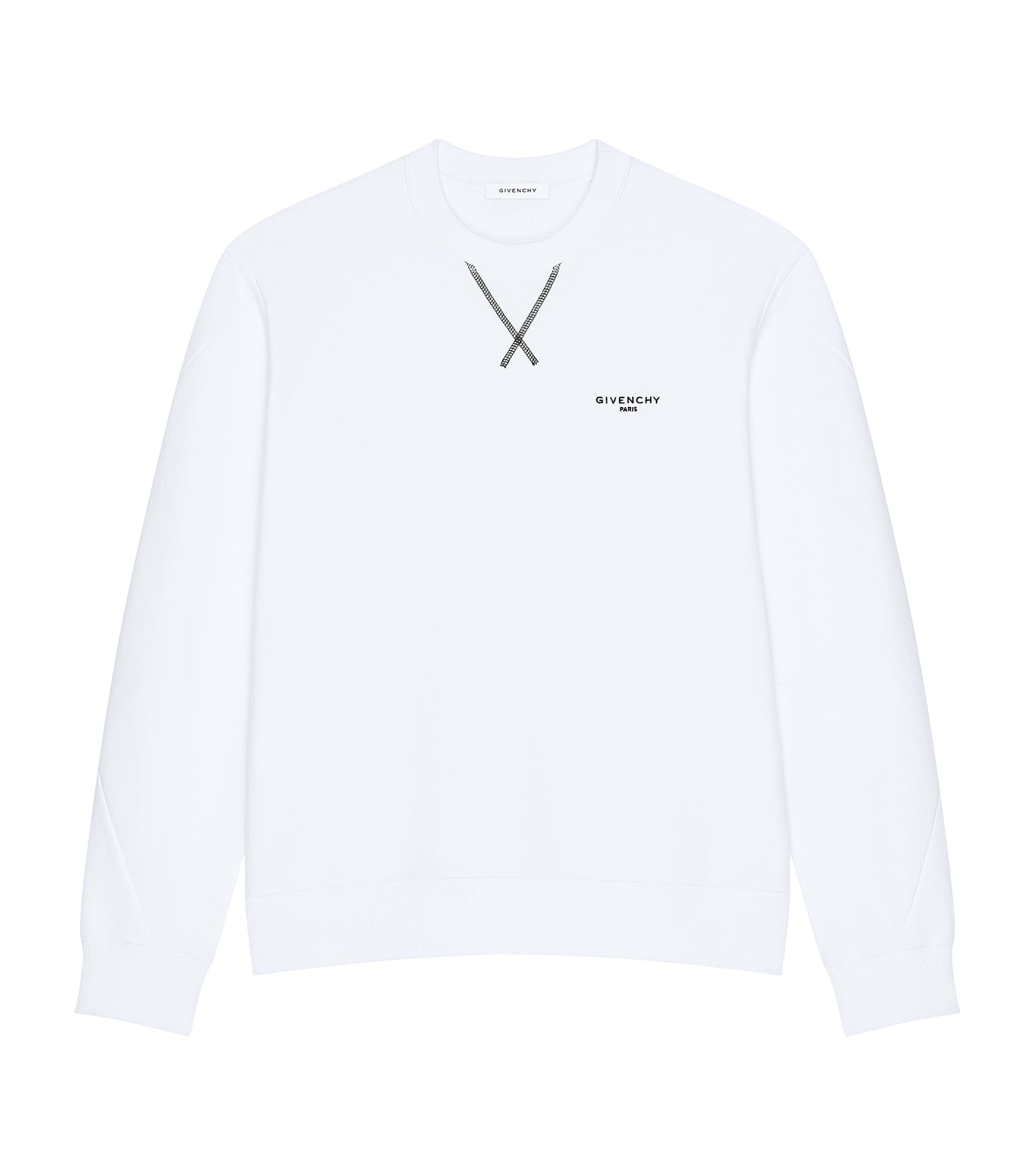 Givenchy Mens Cotton Logo Sweatshirt White