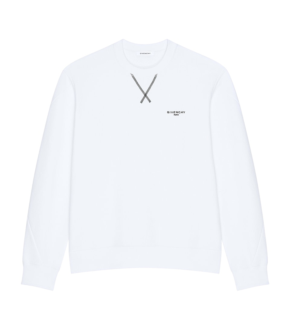 Givenchy Mens Cotton Logo Sweatshirt White