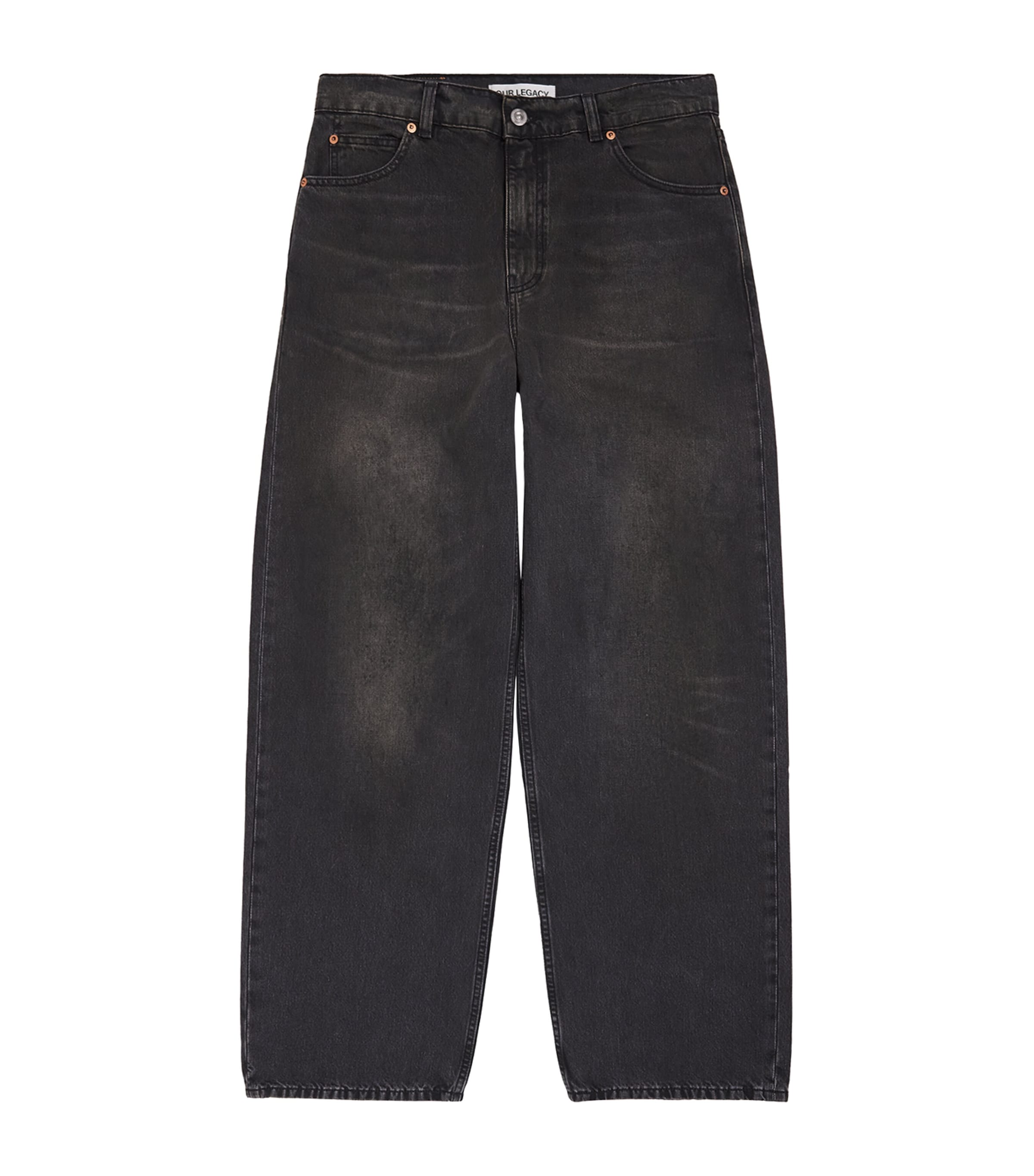 Our Legacy Mens Vast Cut Wide-Leg Jeans Car Repair Wash