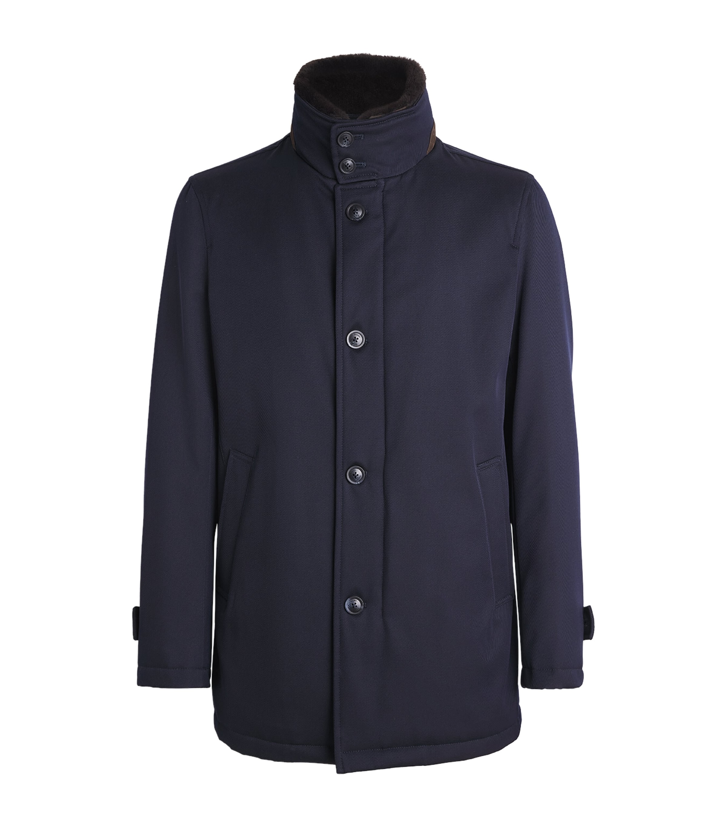 Herno Mens Virgin Wool Padded Overcoat