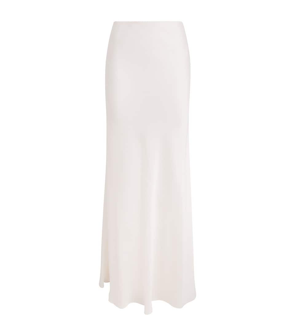 Fabiana Filippi Womens Satin Enver Maxi Skirt Burro