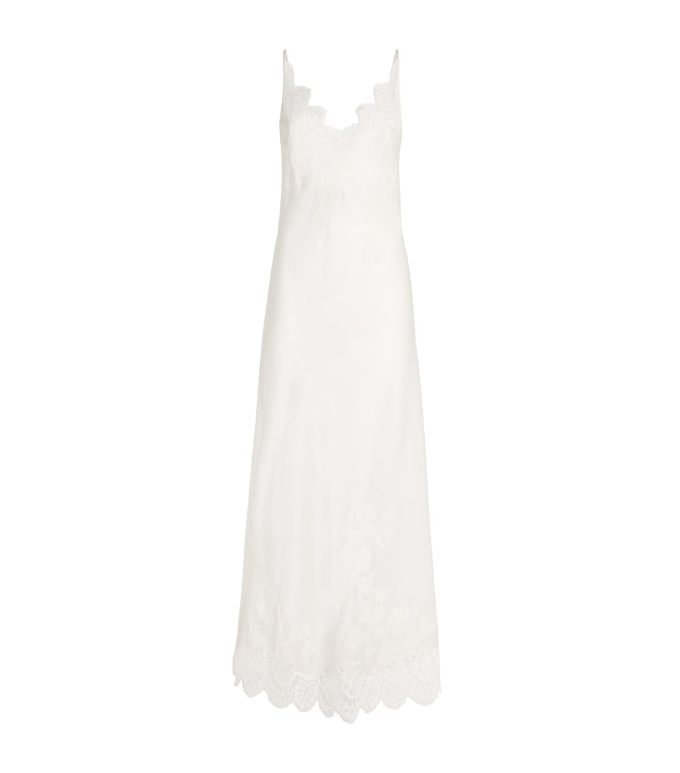 Silk Lace-Trim Julia Slip Dress