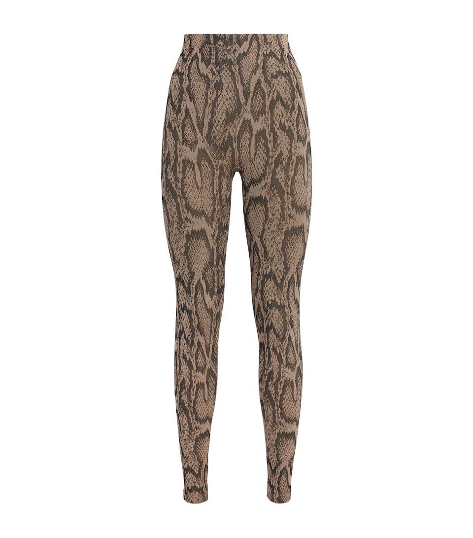 Wolford Womens Python Print Leggings Desert Python