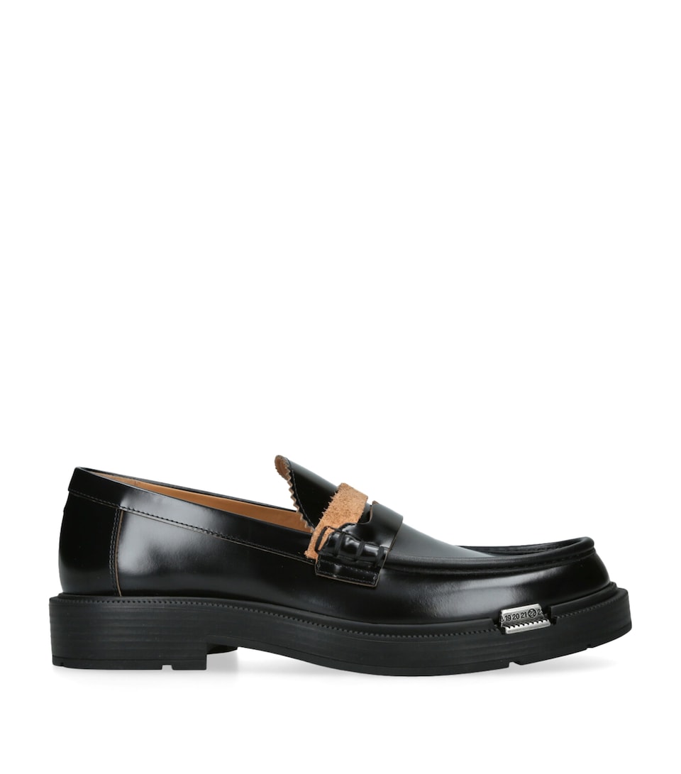 Maison Margiela Leather Décortiqué Loafers Black