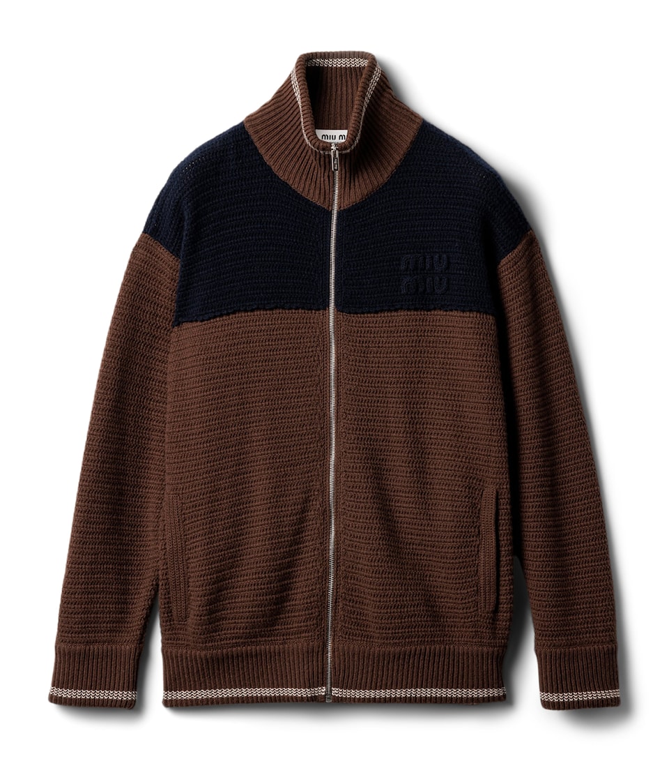 Cashmere Zip-Up Cardigan