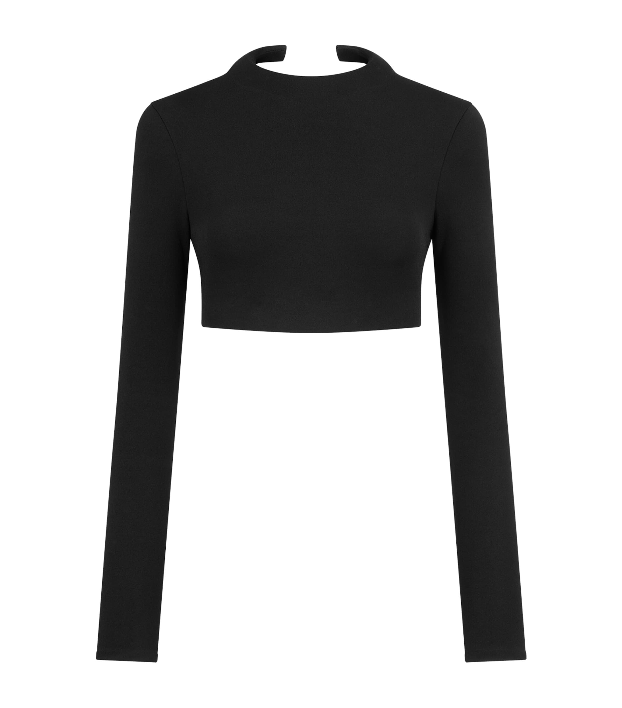 TOM FORD Womens Open-Back Long-Sleeve Crop Top Naa