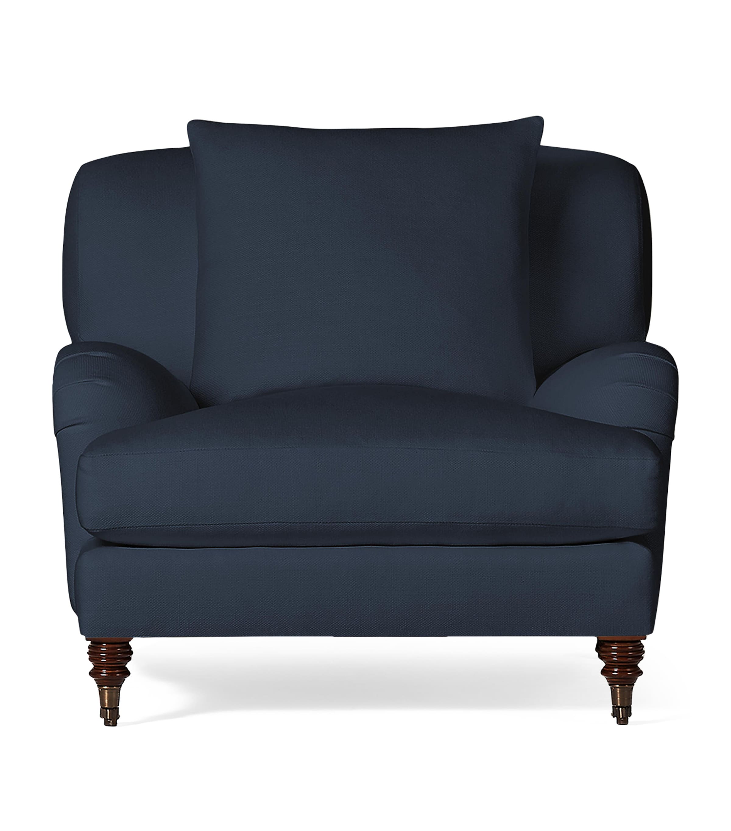 Beechwood and Linen Somerville Club Chair