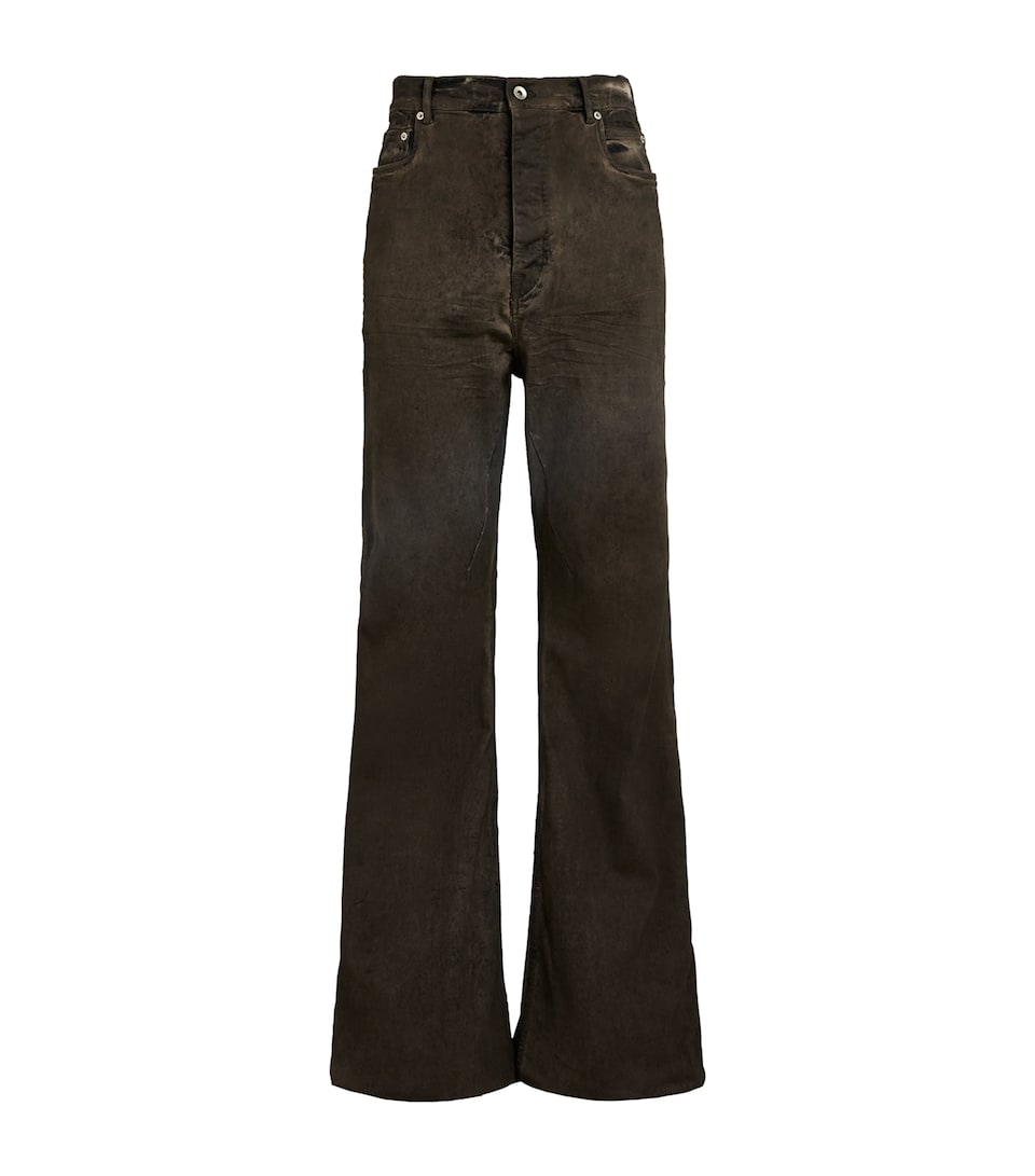 Rick Owens Mens Bolan Bootcut Jeans Dust