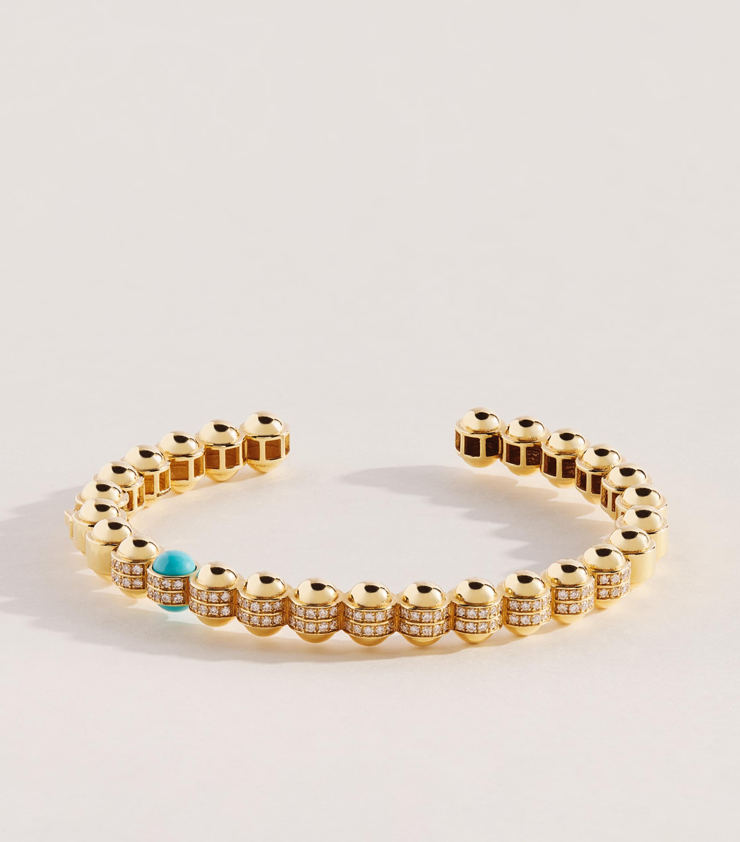 L'ATELIER NAWBAR Yellow Gold, Diamond and Turquoise Atoms Bracelet Yellow Gold