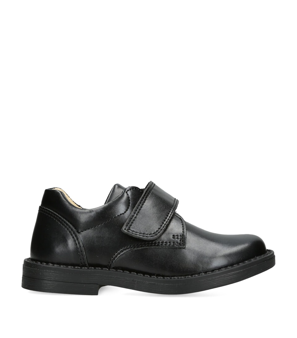 Trotters Leather George School Shoes Black