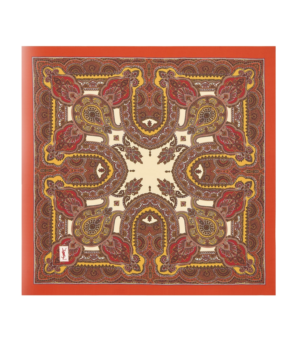 Saint Laurent Silk Paisley Scarf