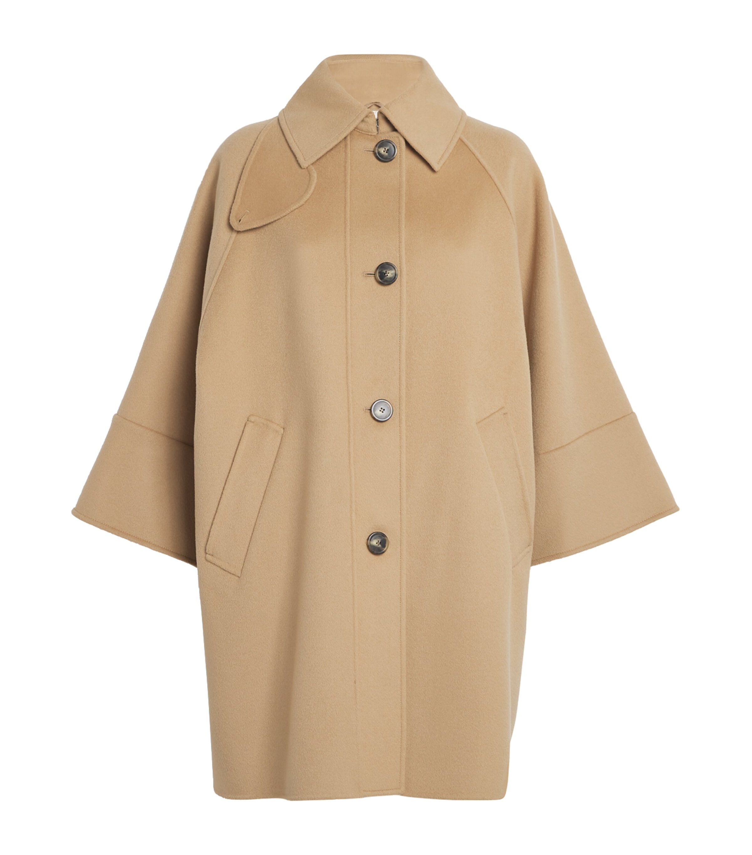 Wool-Blend Quilted Dolman Coat