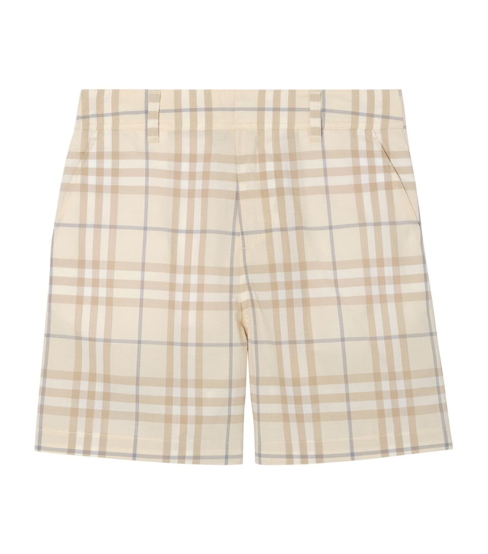 Burberry Kids Cotton Check Shorts (14 Years) Sesame Beige Ip Chk
