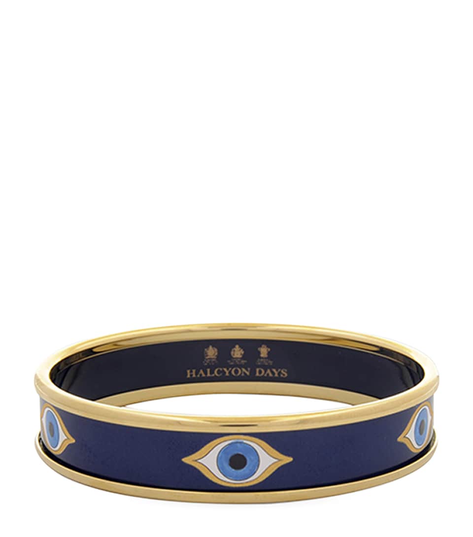 Gold-Plated Evil Eye Bangle