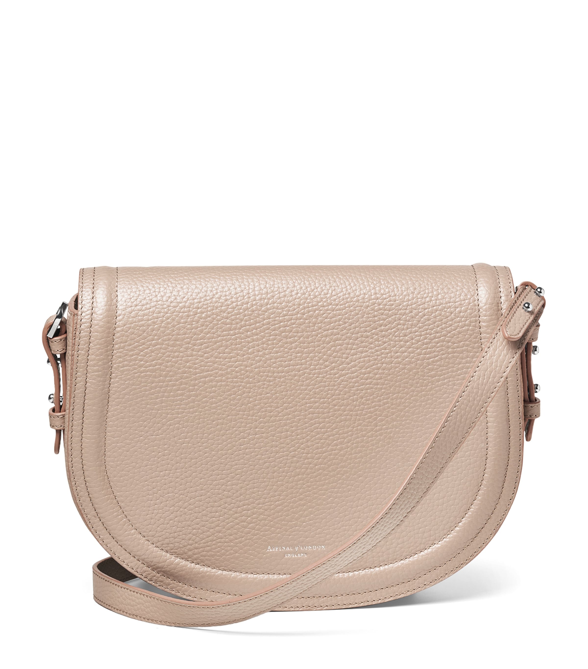 Aspinal Of London Leather Stella Cross-Body Satchel Taupe