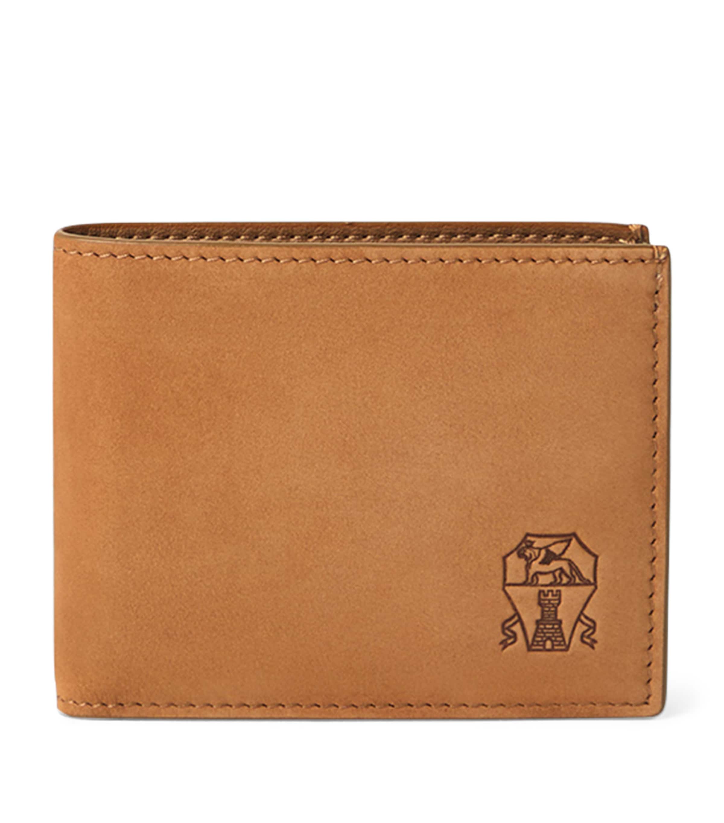 Brunello Cucinelli Nubuck Leather Bifold Wallet