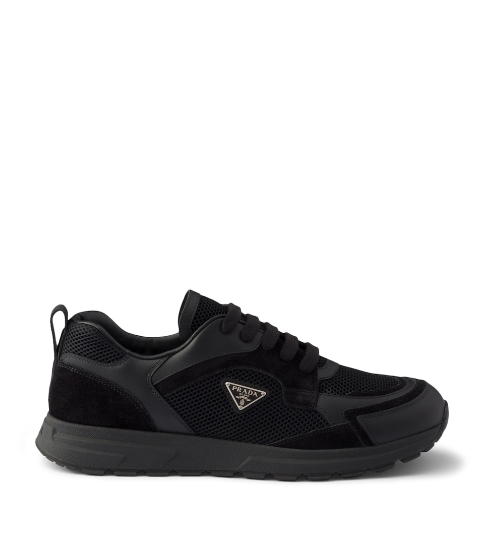 Prada Re-Nylon and Leather Prax Sneakers Black