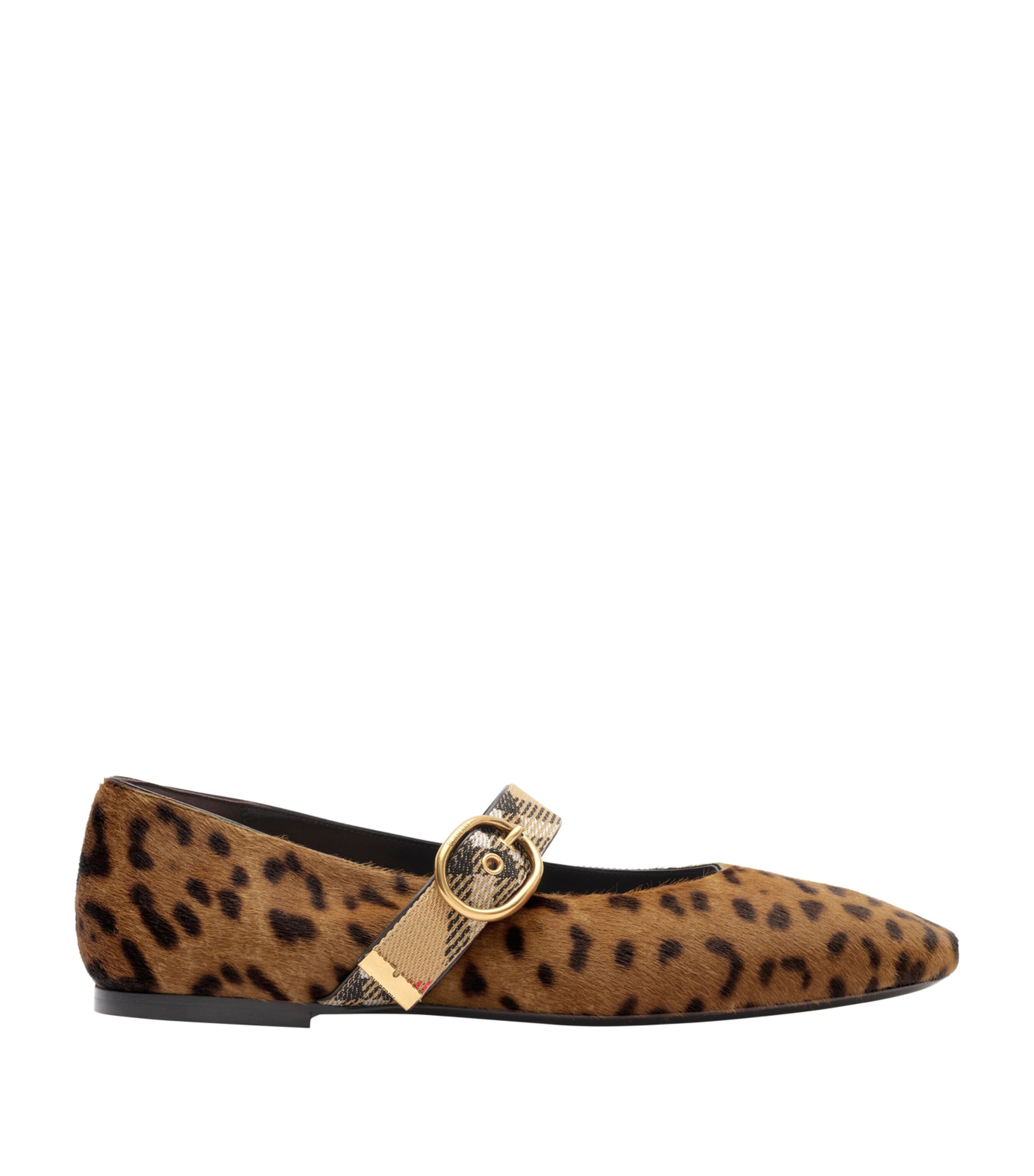 Burberry Leopard Print Robin Ballet Flats Leopard/black