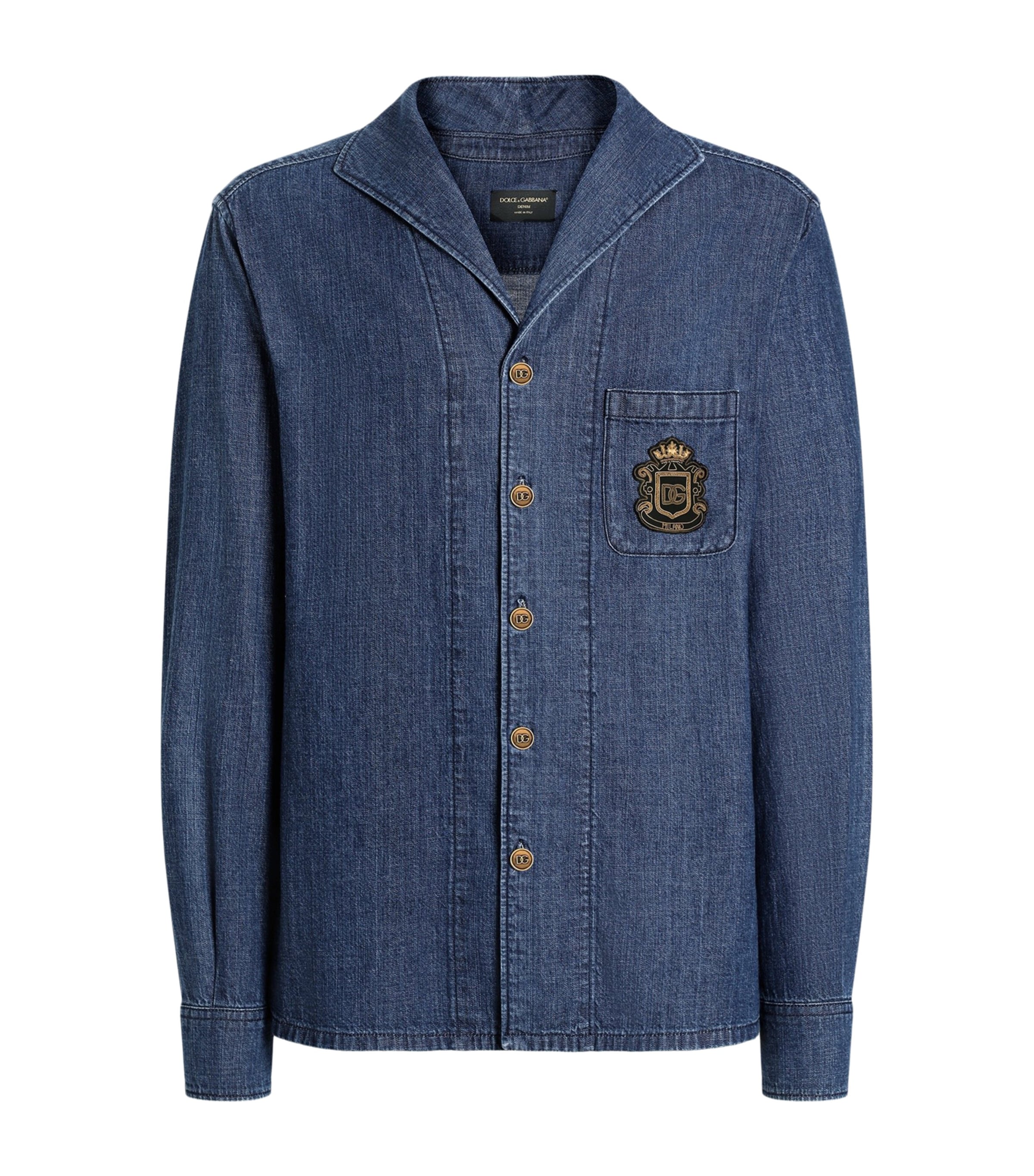 Dolce&Gabbana Mens Denim Shirt Combined Colour