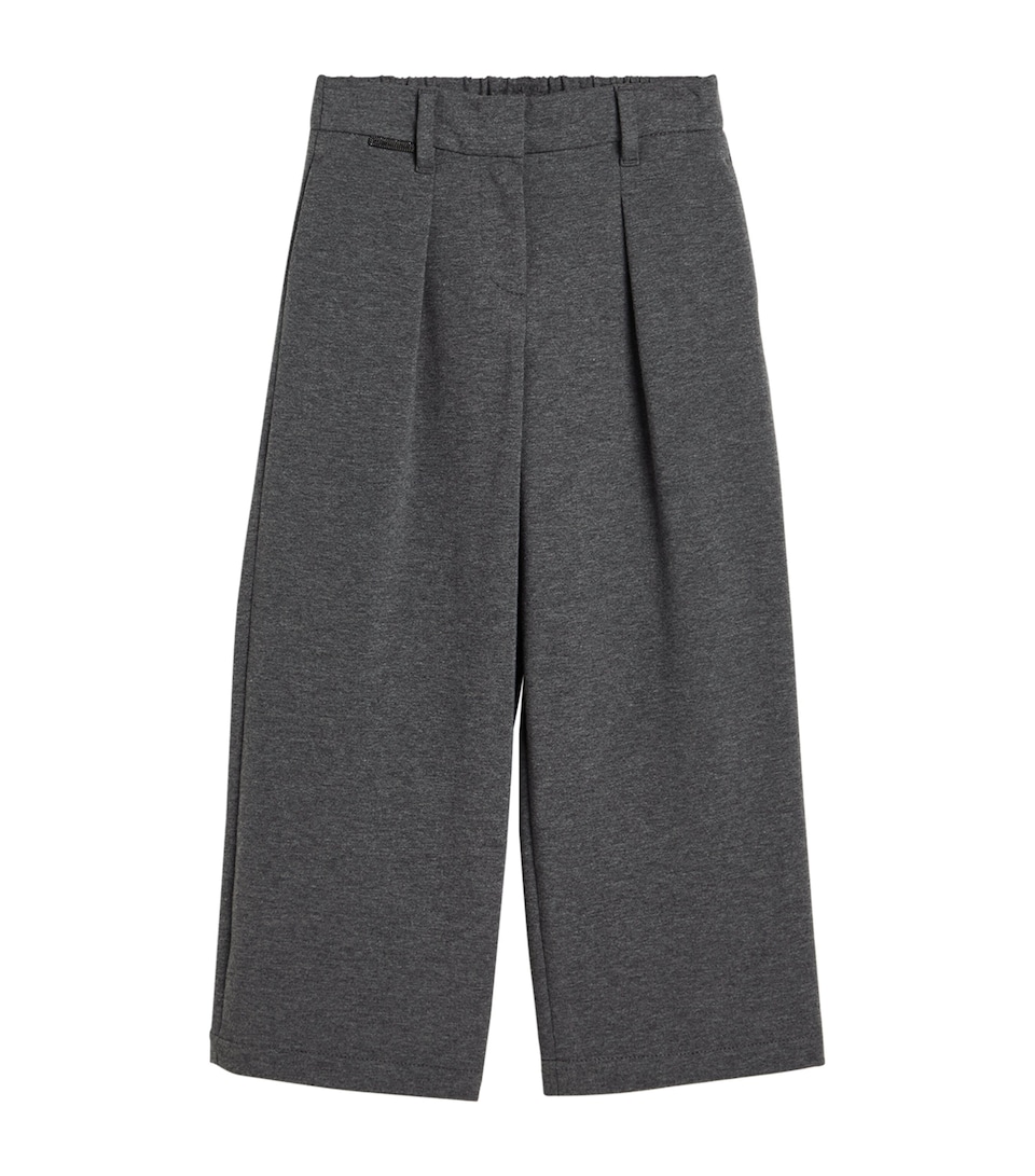 Brunello Cucinelli Kids Stretch-Cotton French Terry Trousers (12 Years)