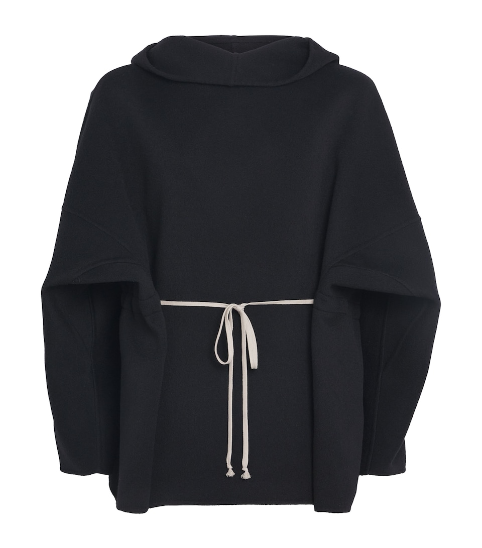Cashmere Double-Faced Tunic Hoodie